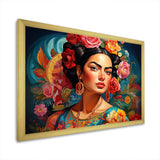 Fridas Essence in Popart Fashion Mexican Art - Fashion Canvas Wall Art