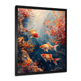 Orange Koi fish coral Marine Magic - Coral Wall Art Prints