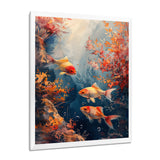 Orange Koi fish coral Marine Magic - Coral Wall Art Prints
