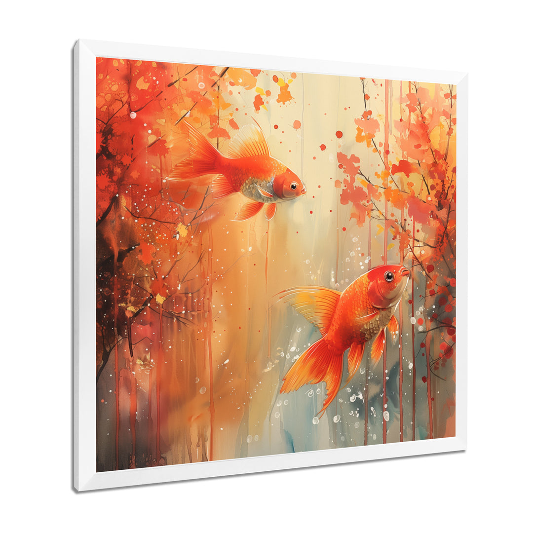Orange coral Marine goldfish magic - Orange Coral Wall Art