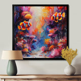 Orange pink clownfish coral Marine Majesty - Orange Coral Wall Art