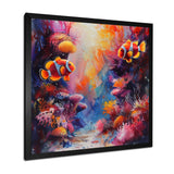 Orange pink clownfish coral Marine Majesty - Orange Coral Wall Art