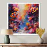 Orange pink clownfish coral Marine Majesty - Orange Coral Wall Art
