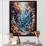 Orange blue coral Marine Marvel dreams - Coral Canvas Wall Art