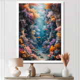 Orange blue coral Marine Marvel dreams - Coral Canvas Wall Art