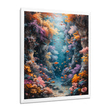 Orange blue coral Marine Marvel dreams - Coral Canvas Wall Art