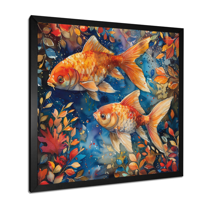 Orange blue Aquariums Oceanic Wonders fish - Fish Wall Decor