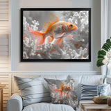 Orange white fish coral dream - Fish Wall Art Prints