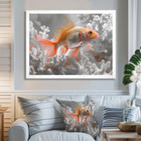 Orange white fish coral dream - Fish Wall Art Prints