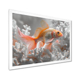 Orange white fish coral dream - Fish Wall Art Prints