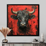 Red Taurus Astrology Bulls Resolve - Red Taurus Wall Art