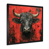 Red Taurus Astrology Bulls Resolve - Red Taurus Wall Art