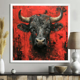 Red Taurus Astrology Bulls Resolve - Red Taurus Wall Art