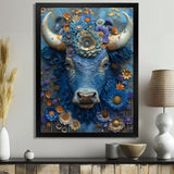 Blue Taurus Astrology Cosmic Harmony - Blue Taurus Wall Art