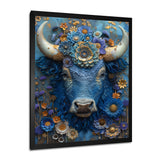 Blue Taurus Astrology Cosmic Harmony - Blue Taurus Wall Art
