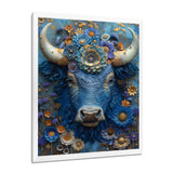 Blue Taurus Astrology Cosmic Harmony - Blue Taurus Wall Art