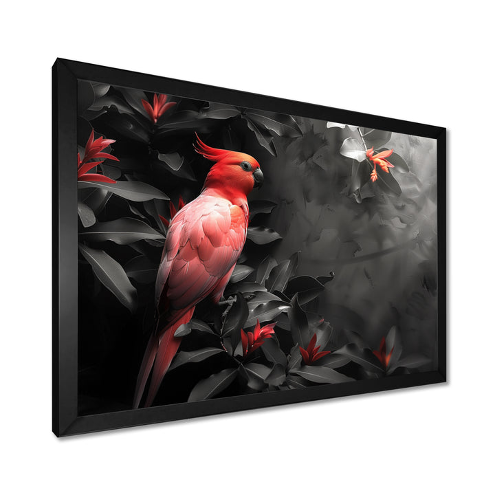 Red black Garden of Eden Birds - Bird Home Decor Art