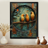 Yellow green Rainforest Radiance parrots - Yellow Parrot Wall Art