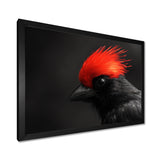 Red Grey Whispers Bird of Paradise - Bird Canvas Wall Art