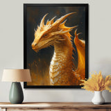 Yellow black Golden Wings Dragon - Dragons Home Decor Art