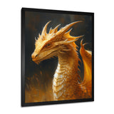 Yellow black Golden Wings Dragon - Dragons Home Decor Art