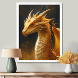 Yellow black Golden Wings Dragon - Dragons Home Decor Art