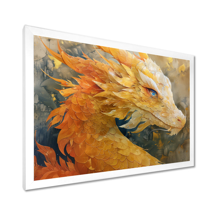 Treasured Scales Dragon collage - Dragons Canvas Wall Art