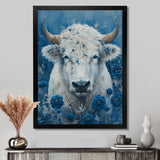 White blue Cosmic Nurture Taurus - Taurus Canvas Wall Art