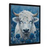 White blue Cosmic Nurture Taurus - Taurus Canvas Wall Art