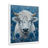 White blue Cosmic Nurture Taurus - Taurus Canvas Wall Art