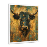 Vintage golden green Taurus - Taurus Wall Art Prints