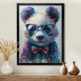 Black red panda portrait illusion - Panda Wall Decor