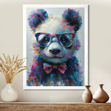 Black red panda portrait illusion - Panda Wall Decor
