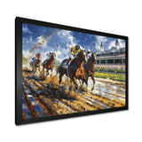 Horse Racing Track To Victory I - Horse Racing Canvas Wall Art
