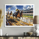 Horse Racing Track To Victory I - Horse Racing Canvas Wall Art