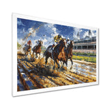 Horse Racing Track To Victory I - Horse Racing Canvas Wall Art
