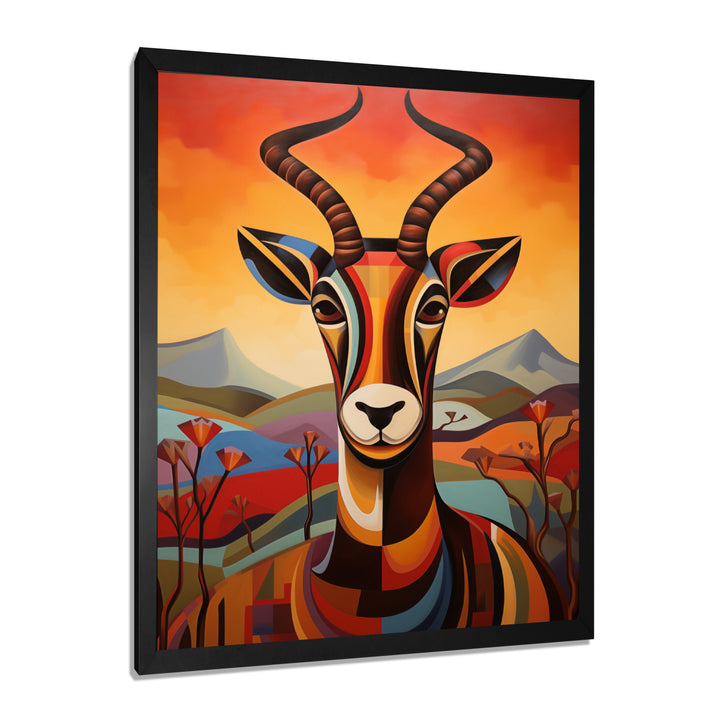 Colorful Antelope in Sahara Desert - Antelope Home Decor Art