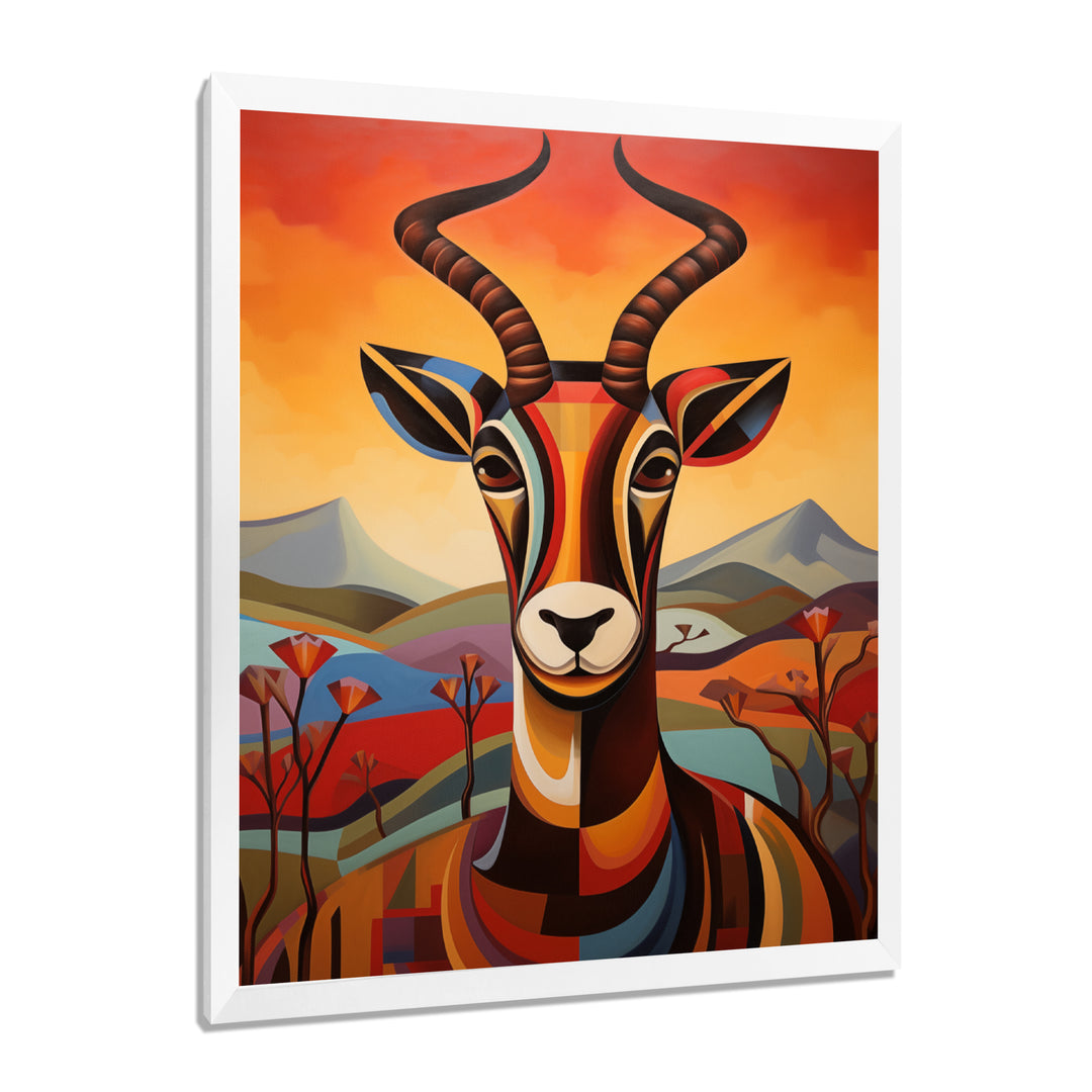 Colorful Antelope in Sahara Desert - Antelope Home Decor Art