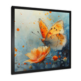 Vintage yellow Butterfly on summer flower - Butterfly Wall Art Prints