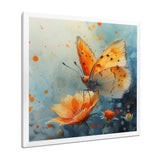 Vintage yellow Butterfly on summer flower - Butterfly Wall Art Prints