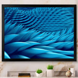 Abstract Blue Wavy Background Framed Print Vibrant Black - 1.5" Width