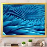 Abstract Blue Wavy Background Framed Print Vibrant Gold - 1.5" Width
