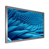 Abstract Blue Wavy Background Framed Print Matte White - 1.5" Width