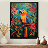 Orange blue Parrot in the African jungle - Parrot Wall Art Prints
