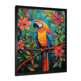 Orange blue Parrot in the African jungle - Parrot Wall Art Prints
