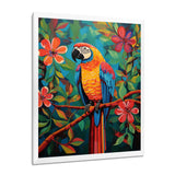 Orange blue Parrot in the African jungle - Parrot Wall Art Prints