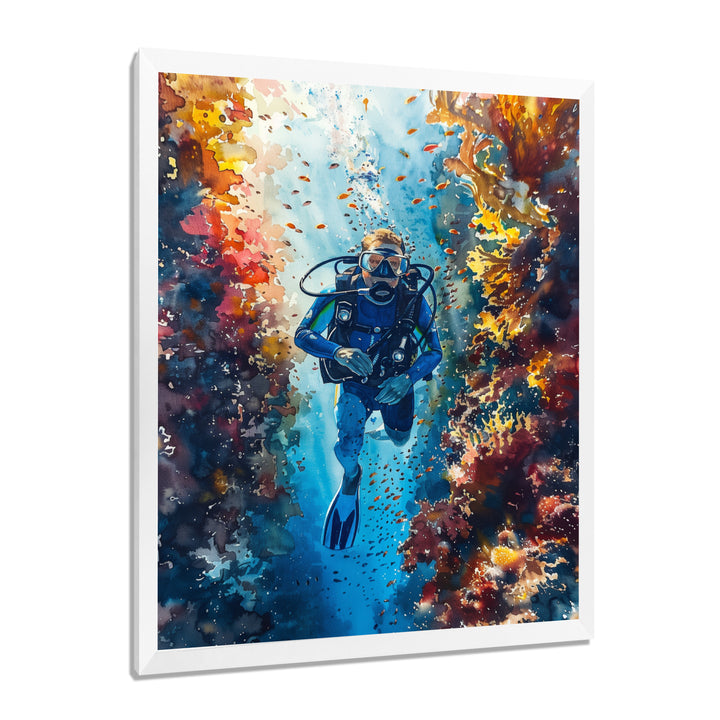 Snorkeling In The Great Barrier Reef I - Snorkeling Canvas Wall Art