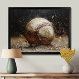 Baseball Close Up Home Run - Sport Baseball Canvas Wall Art