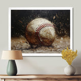 Baseball Close Up Home Run - Sport Baseball Canvas Wall Art