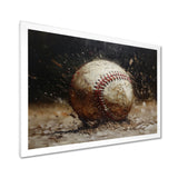 Baseball Close Up Home Run - Sport Baseball Canvas Wall Art